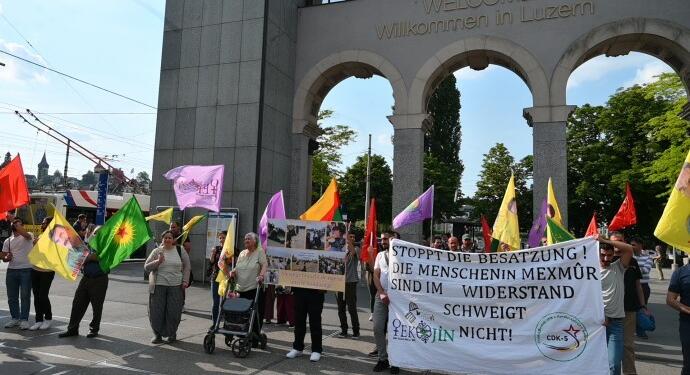 Mexmur’a yönelik abluka Luzern’de protesto edildi