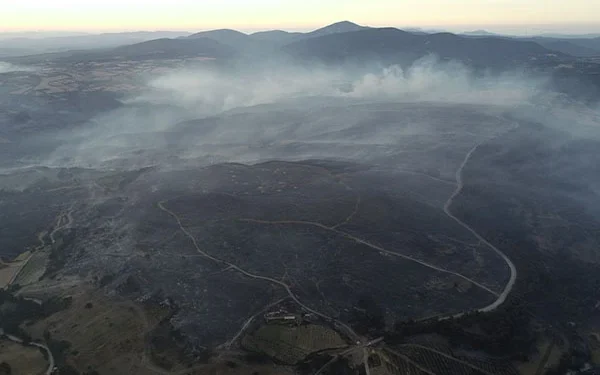 Çanakkale’deki orman yangını sürüyor