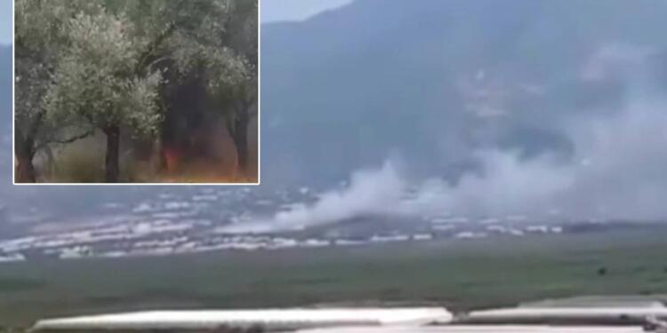 Kaş’ta zeytinlik alanında yangın çıktı