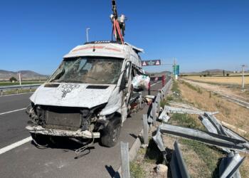 Nevşehir’de tarım işçilerini taşıyan minibüs devrildi