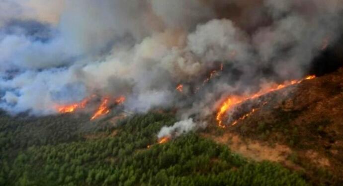Marmaris’te iki ayrı noktada orman yangını