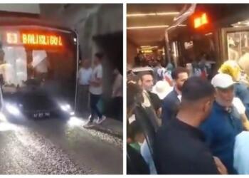 Riha’da seyir halindeki trambüs çöktü