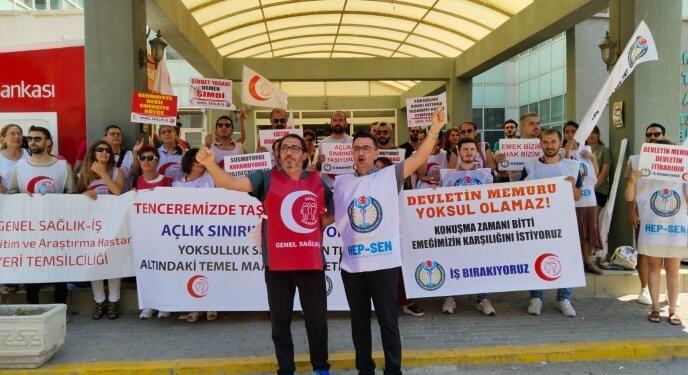 Sağlıkçılar zamlara karşı iş bıraktı: Zaman susma zamanı değildir