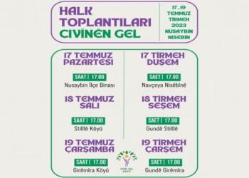 Yeşil Sol Parti Mêrdîn’de 9 günlük halk toplantılarına başlıyor