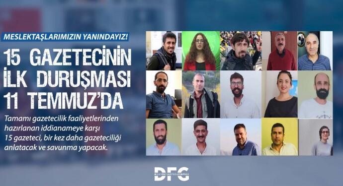 13 ay sonra duruşma: DFG gazetecilerin duruşmasına katılım çağrısı yaptı