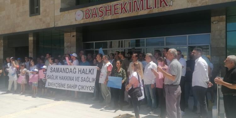 Samandağ Devlet Hastanesi’nde eylem: Halkın sağlık hakkına erişimi engellenemez