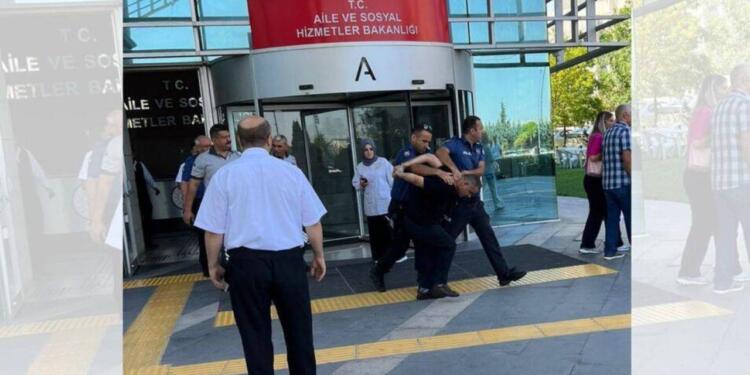 Bakanlık önünde yoksulluk isyanı: Açım, geçinemiyorum