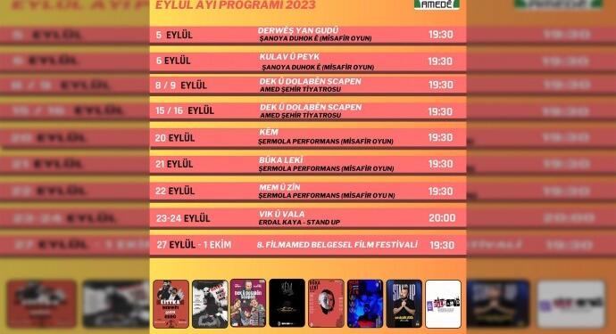 Amed Şehir Tiyatrosu’nun Eylül ayı programı açıklandı