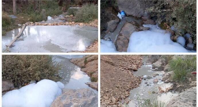 Askeriyenin üs olarak kullandığı alanda dere yatağı kirlendi