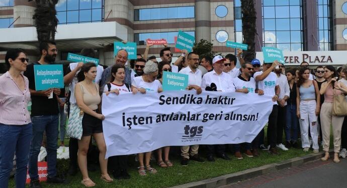 TGS’den Sputnik önünde açıklama: Mücadele devam edecek