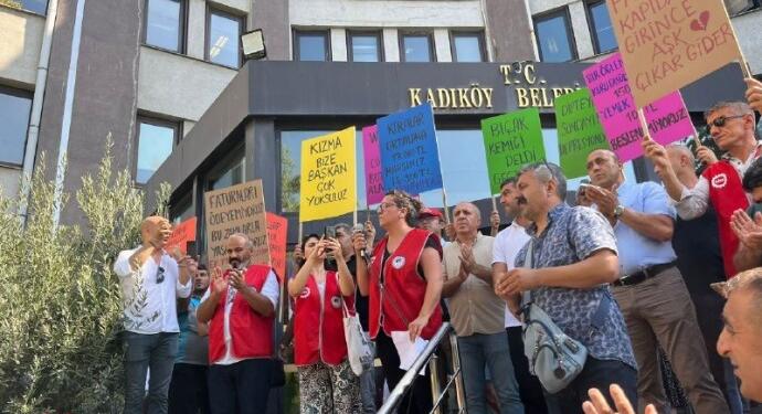 Kadıköy Belediyesi’nde işçiler eylemde