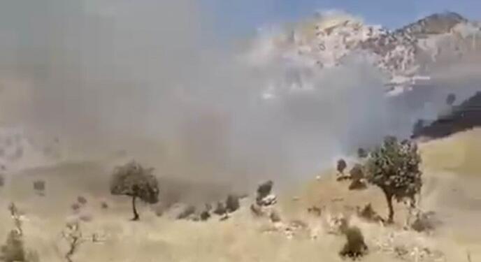Cizîr’de askerlerin açtığı ateş sonucu yangın çıktı