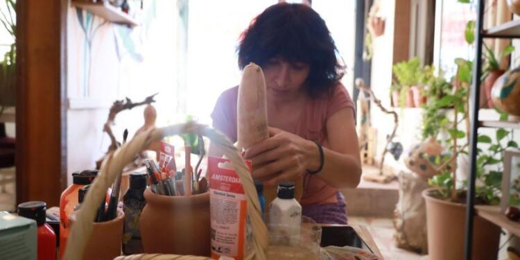 Su kabakları yöresel motiflerle sanata dönüşüyor