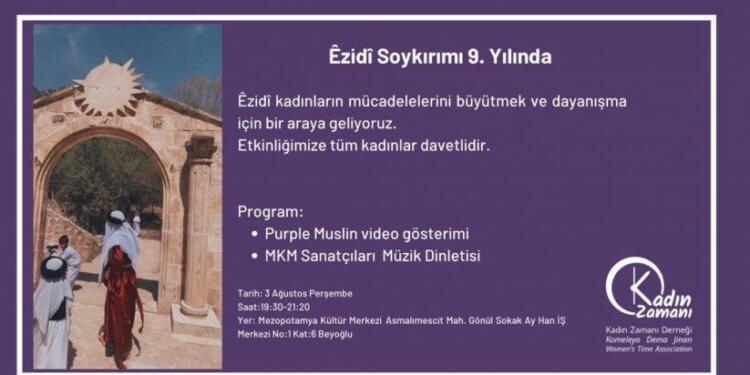 Kadın Zamanı Derneği’nden Êzidî Soykırımı anması
