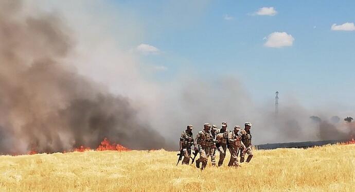 Şemrex’de DEDAŞ gerginliği: Anız yangını çıktı