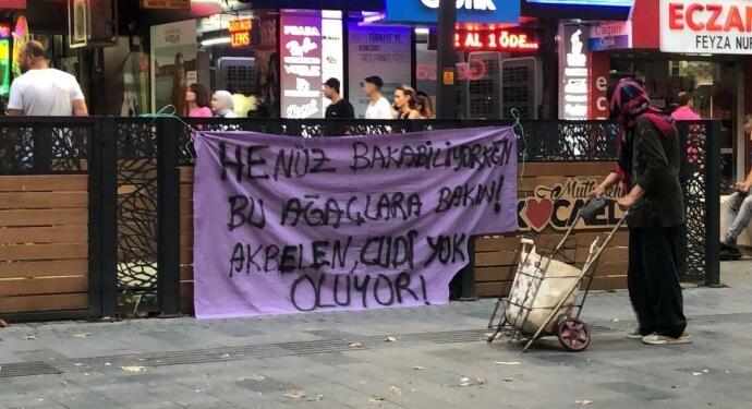 Gençler doğa kıyımını protesto etti