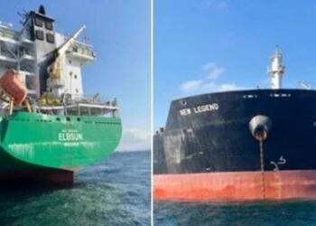 İstanbul’da gemiler çarpıştı