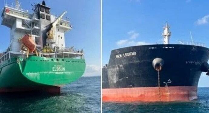 İstanbul’da gemiler çarpıştı