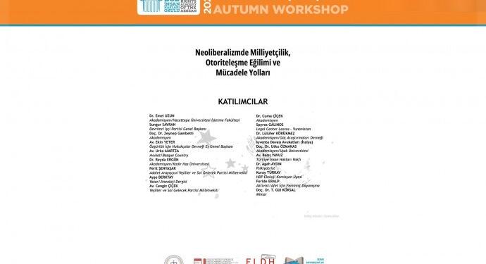 Ege İnsan Hakları Okulu’nun 2023 Sonbahar programı açıklandı