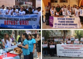 Sağlık emekçileri yemekhanelerin özelleştirilmesine karşı eylem düzenledi