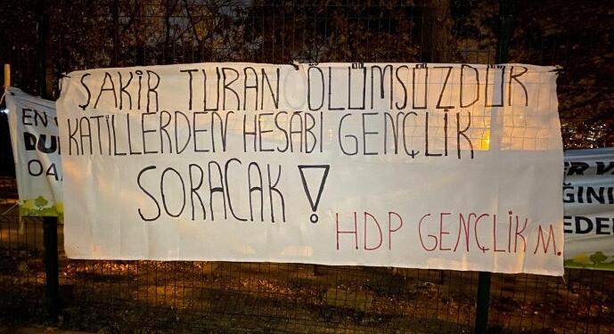 HDP’li gençler hayatını kaybeden Turan için eylem yaptı