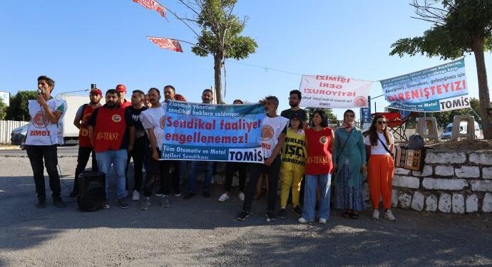 Plasmek işçileri sendikal hakları için direnişte