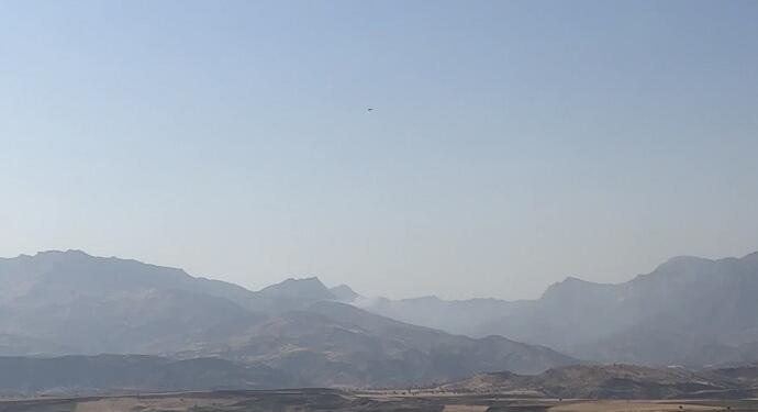 Gabar Dağı eteklerinde yangın