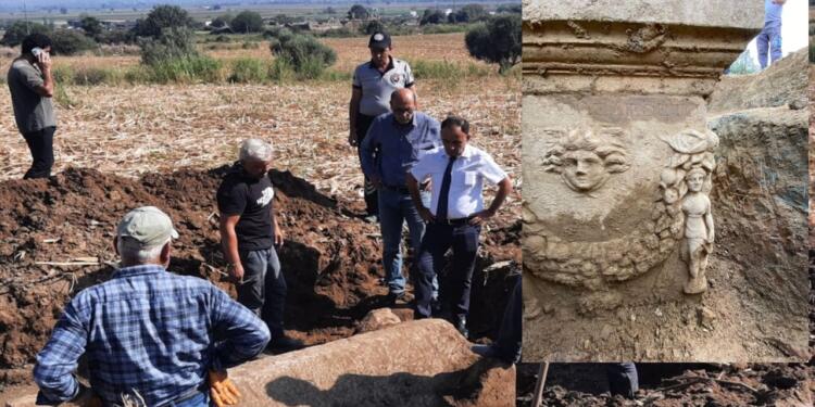 Aydın’da yapılan izinsiz kazıda 2 bin yıllık lahit bulundu