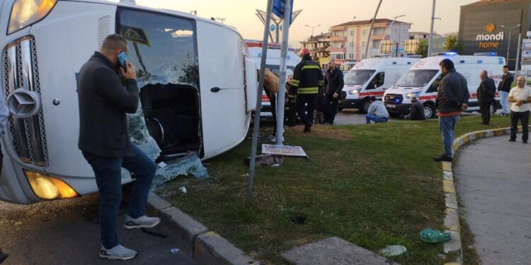 Üç kentte işçi servisleri kaza yaptı: 46 yaralı