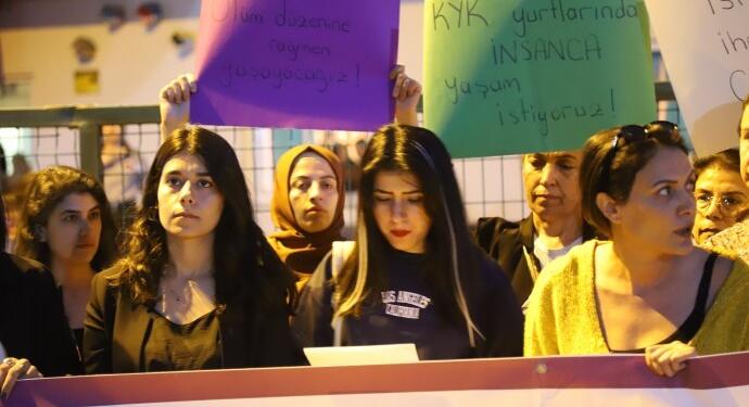 Kadınlardan KYK protestosu