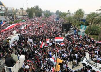 Sadr destekçilerinden oturma eylemi