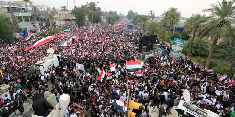 Sadr destekçilerinden oturma eylemi