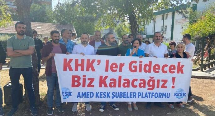 Amed’de KHK eylemi: Karanlığa karşı aydınlığı savunmaya devam edeceğiz