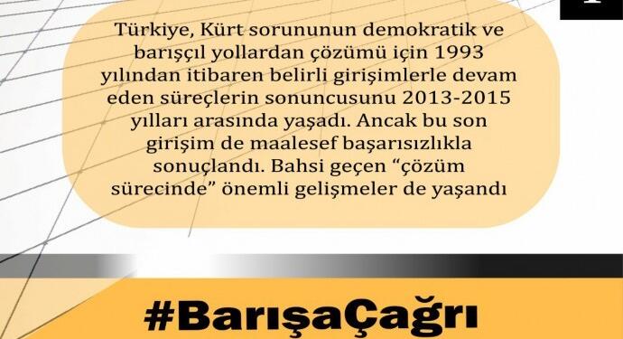 X’te ‘#BarışaÇağrı’ kampanyası
