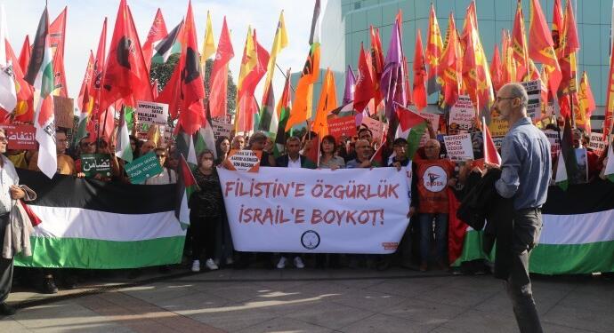 Emek ve Demokrasi Güçleri İsrail’in Gazze’ye saldırılarını protesto etti