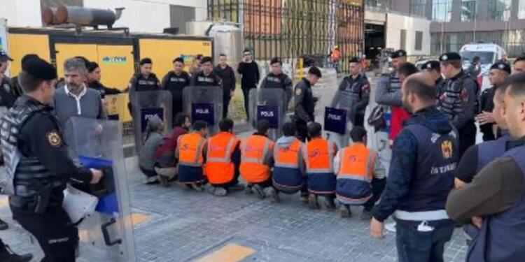 Direnişte olan inşaat işçileri işkenceyle gözaltına alındı