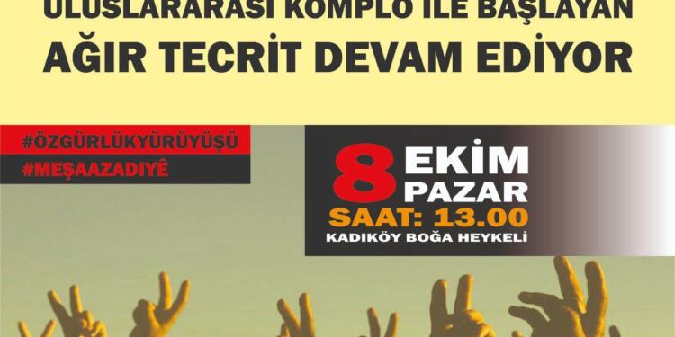 Özgürlük Yürüyüşü için tag: Tecride karşı özgürlük yürüyüşündeyiz