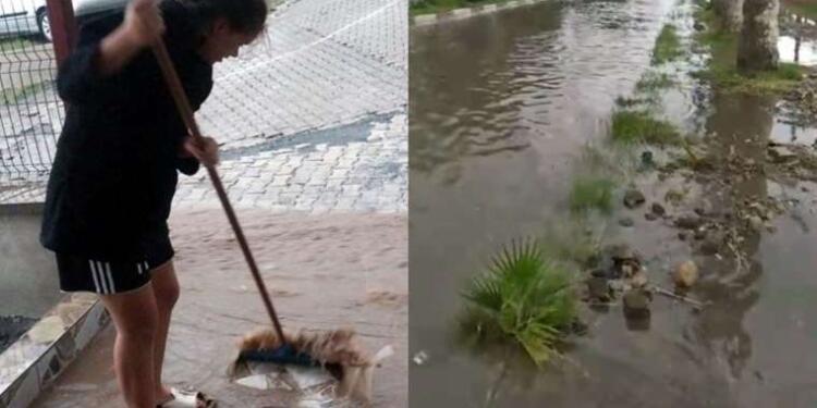 Hatay’da ev ve işyerlerini su bastı