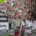 Londra’da 100 bin kişi Gazze için yürüdü