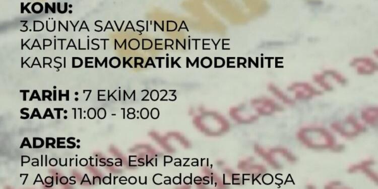 Kıbrıs’ta ‘Demokratik Modernite’ konulu konferans düzenlenecek