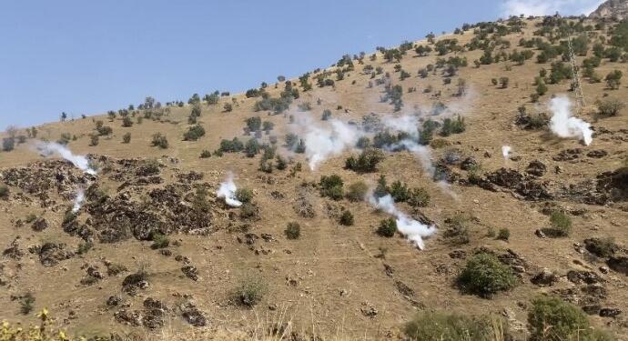 Şemzînan’da polisler yaylaya rastgele gaz bombaları attı