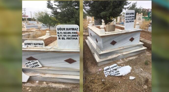 Uğur Kaymaz ve babasının mezarına saldırı