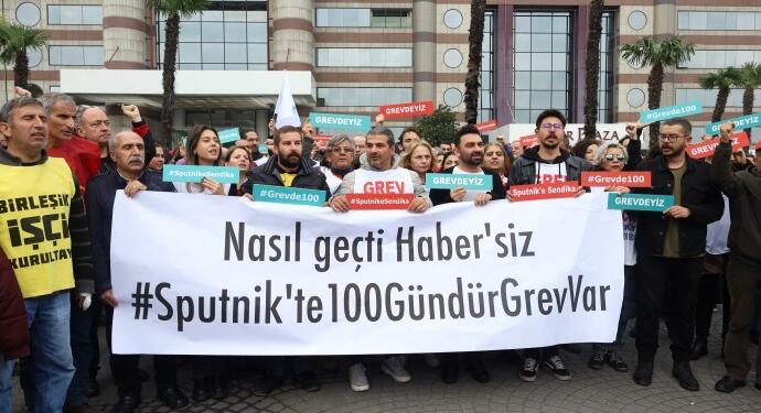 Sputnik’te gazetecilerin grevi 100’üncü gününde