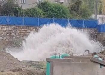 Şirnex’in içme suyunu karşılayan hat patladı