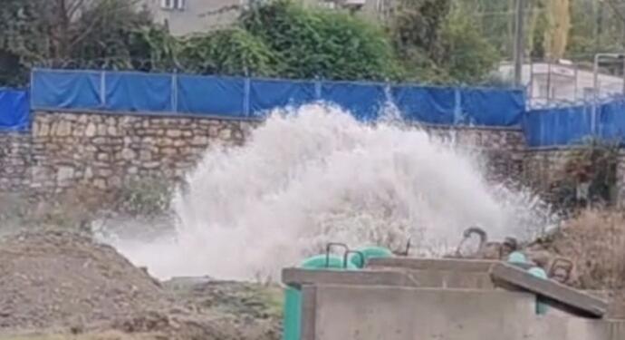 Şirnex’in içme suyunu karşılayan hat patladı