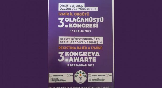 DEM Parti İzmir kongresine çağrı