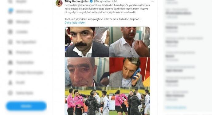 Hatimoğulları, Amedspor yöneticilerine dönük saldırıyı hatırlattı