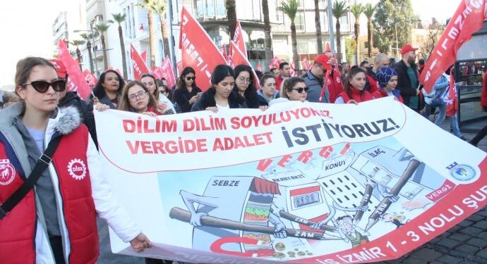 DİSK Ege Temsilcisi Sarı: Haklarımız için sokakta mücadele edeceğiz