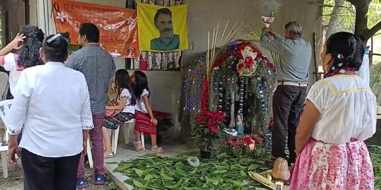 Meksika yerli halkından Abdullah Öcalan’ın özgürlüğü için tören