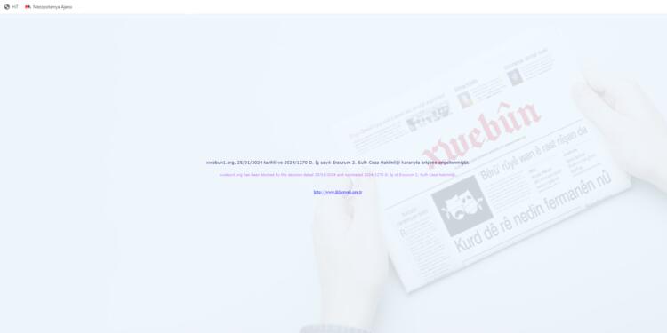 Xwebûn Gazetesi’nin sitesine erişim engeli